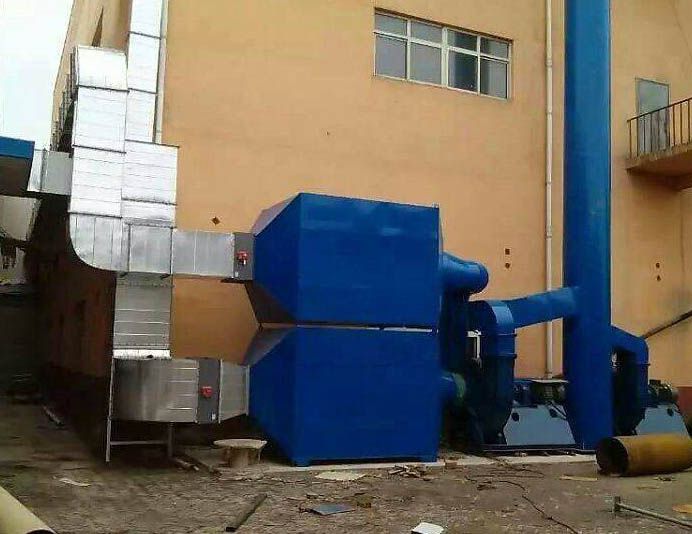 河南郑州有机废气溶剂回收设备安装现场